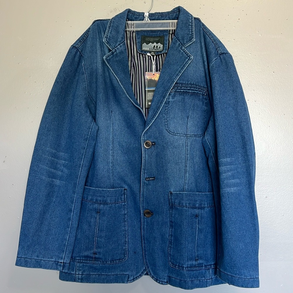 Qianlong- size 3X denim jacket new with tags super cute
